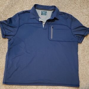 G.H. Bass & Co. 2X Navy Polo with Zipper Pocket